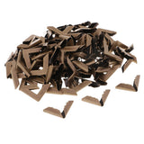 Maxbell 100Pcs Metal Book Scrapbooking Photo Album Menu Corners Protectors 30x30x7mm