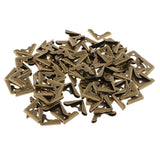 Maxbell 100Pcs Metal Book Scrapbooking Photo Album Menu Corners Protectors 18x18x3mm