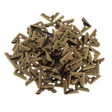 Maxbell 100Pcs Metal Book Scrapbooking Photo Album Menu Corners Protectors 18x18x3mm