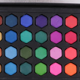 Maxbell 36 Colors Solid Watercolor Paints Pan Set with Case for Kids Painting Black