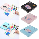 Maxbell 36 Colors Solid Watercolor Paints Pan Set with Case for Kids Painting Black