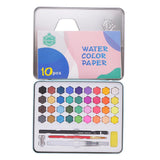 Maxbell 36 Colors Solid Watercolor Paints Pan Set with Case for Kids Painting Blue