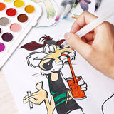 Maxbell 4 Pieces Portable Paint Brush Water Color Brush Watercolor Brush Pen Fine