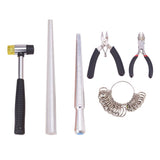 Max 6 Pack Ring Sizer Mandrel Jewelers Rubber Hammer Ring Sizer Measuring Tools