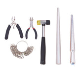 Max 6 Pack Ring Sizer Mandrel Jewelers Rubber Hammer Ring Sizer Measuring Tools