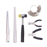 Max 6 Pack Ring Sizer Mandrel Jewelers Rubber Hammer Ring Sizer Measuring Tools