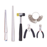 Max 6 Pack Ring Sizer Mandrel Jewelers Rubber Hammer Ring Sizer Measuring Tools