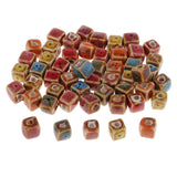 Max 50 Pieces Flower Glaze Ceramic Beads Porcelain Bead for DIY Bracelet 8mm