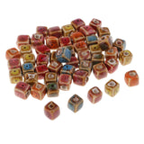 Max 50 Pieces Flower Glaze Ceramic Beads Porcelain Bead for DIY Bracelet 8mm