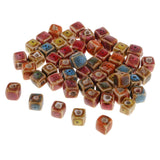 Max 50 Pieces Flower Glaze Ceramic Beads Porcelain Bead for DIY Bracelet 8mm