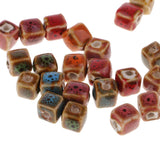 Max 50 Pieces Flower Glaze Ceramic Beads Porcelain Bead for DIY Bracelet 8mm