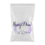 Max 23cm Snap Button Bracelets Made of Colorful 18mm Resin Beads purple