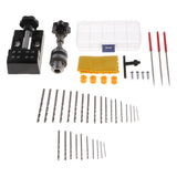 Max 36 Pieces Hand Twist Drill Bench Clamp Twist Drill Bit File Punching Tools