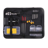 Max 36 Pieces Hand Twist Drill Bench Clamp Twist Drill Bit File Punching Tools