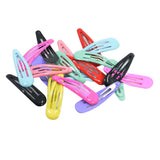 Max 20Pcs Solid Candy Color Hair Clips No Slip Metal Hair Clips Snap Barrettes