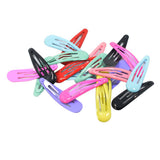 Max 20Pcs Solid Candy Color Hair Clips No Slip Metal Hair Clips Snap Barrettes