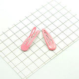 Max 20Pcs Solid Candy Color Hair Clips No Slip Metal Hair Clips Snap Barrettes