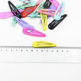 Max 20Pcs Solid Candy Color Hair Clips No Slip Metal Hair Clips Snap Barrettes