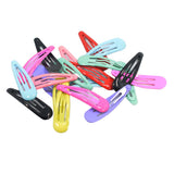 Max 20Pcs Solid Candy Color Hair Clips No Slip Metal Hair Clips Snap Barrettes
