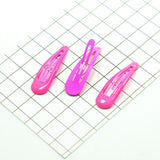 Max 20Pcs Solid Candy Color Hair Clips No Slip Metal Hair Clips Snap Barrettes