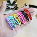 Max 20Pcs Solid Candy Color Hair Clips No Slip Metal Hair Clips Snap Barrettes