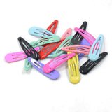 Max 20Pcs Solid Candy Color Hair Clips No Slip Metal Hair Clips Snap Barrettes