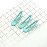 Max 20Pcs Solid Candy Color Hair Clips No Slip Metal Hair Clips Snap Barrettes