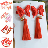 Max 3Pairs Chinese Style Cotton Butterfly Fabric Hair Qipao Accessories for Kids