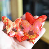Max 3Pairs Chinese Style Cotton Butterfly Fabric Hair Qipao Accessories for Kids