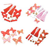 Max 3Pairs Chinese Style Cotton Butterfly Fabric Hair Qipao Accessories for Kids