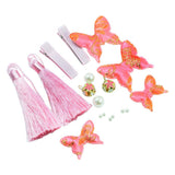 Max 1 Set Chinese Style Festive Butterfly Tassel Material DIY Hair Accessories
