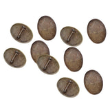 Max 10pcs Cabochon Brooch Setting Blank Brooch Pin Bezel Tray DIY Base Bronze