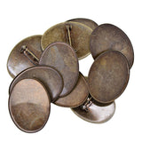 Max 10pcs Cabochon Brooch Setting Blank Brooch Pin Bezel Tray DIY Base Bronze