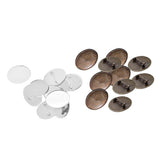 Max 10pcs Cabochon Brooch Setting Blank Brooch Pin Bezel Tray DIY Base Bronze