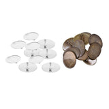 Max 10pcs Cabochon Brooch Setting Blank Brooch Pin Bezel Tray DIY Base Bronze