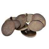 Max 10pcs Cabochon Brooch Setting Blank Brooch Pin Bezel Tray DIY Base Bronze