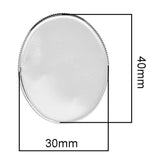 Max 10pcs Cabochon Brooch Setting Blank Brooch Pin Bezel Tray DIY Base Platinum