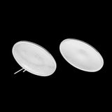 Max 10pcs Cabochon Brooch Setting Blank Brooch Pin Bezel Tray DIY Base Platinum