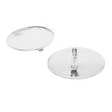 Max 10pcs Cabochon Brooch Setting Blank Brooch Pin Bezel Tray DIY Base Platinum