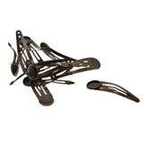 Max 10Pcs DIY Barrettes Snap Hair Clips 12mm Round Bezel Setting Tray Bronze