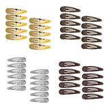 Max 10Pcs DIY Barrettes Snap Hair Clips 12mm Round Bezel Setting Tray Bronze