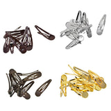 Max 10Pcs DIY Barrettes Snap Hair Clips 12mm Round Bezel Setting Tray Bronze
