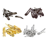 Max 10Pcs DIY Barrettes Snap Hair Clips 12mm Round Bezel Setting Tray Bronze