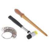 Max Rubber Hammer Ring Mandrel Sizer Ring Sizer Guage US Jewelry Tools Kit