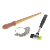 Max Rubber Hammer Ring Mandrel Sizer Ring Sizer Guage US Jewelry Tools Kit