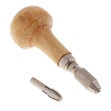 Max Mini Wooden Handle Pin Vise Hand Twist Drill Rotary Tools for 1.0-2.4mm Bits