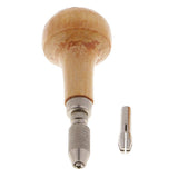 Max Mini Wooden Handle Pin Vise Hand Twist Drill Rotary Tools for 1.0-2.4mm Bits