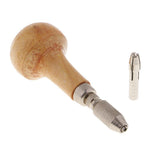 Max Mini Wooden Handle Pin Vise Hand Twist Drill Rotary Tools for 1.0-2.4mm Bits