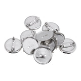 Max 30 Pieces Brooch Blank Lapel Pin Badge Base Pin-Back Button Base 23MM Metal