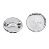 Max 30 Pieces Brooch Blank Lapel Pin Badge Base Pin-Back Button Base 23MM Metal